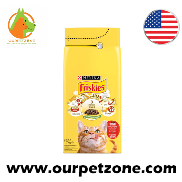 Purina Friskies With Meat & Chicken & Vegetable Cat Dry Food 1.7 kg