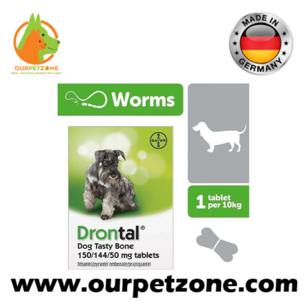 Drontal For Dogs Tablet against round and tapewormer