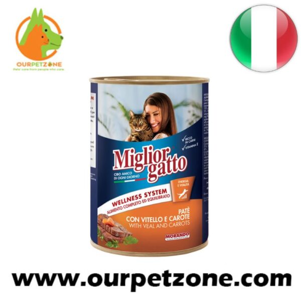 Miglior Gatto With Veal and Carrots 400g