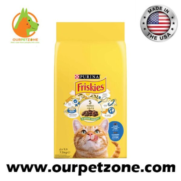 Purina Friskies With Salmon & Vegetable Cat Dry Food 7.5KG