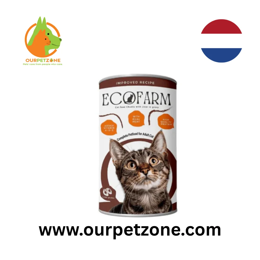 www.ourpetzone.com (56) Eco Farm Cat Chunks With Liver 400g - Image 1