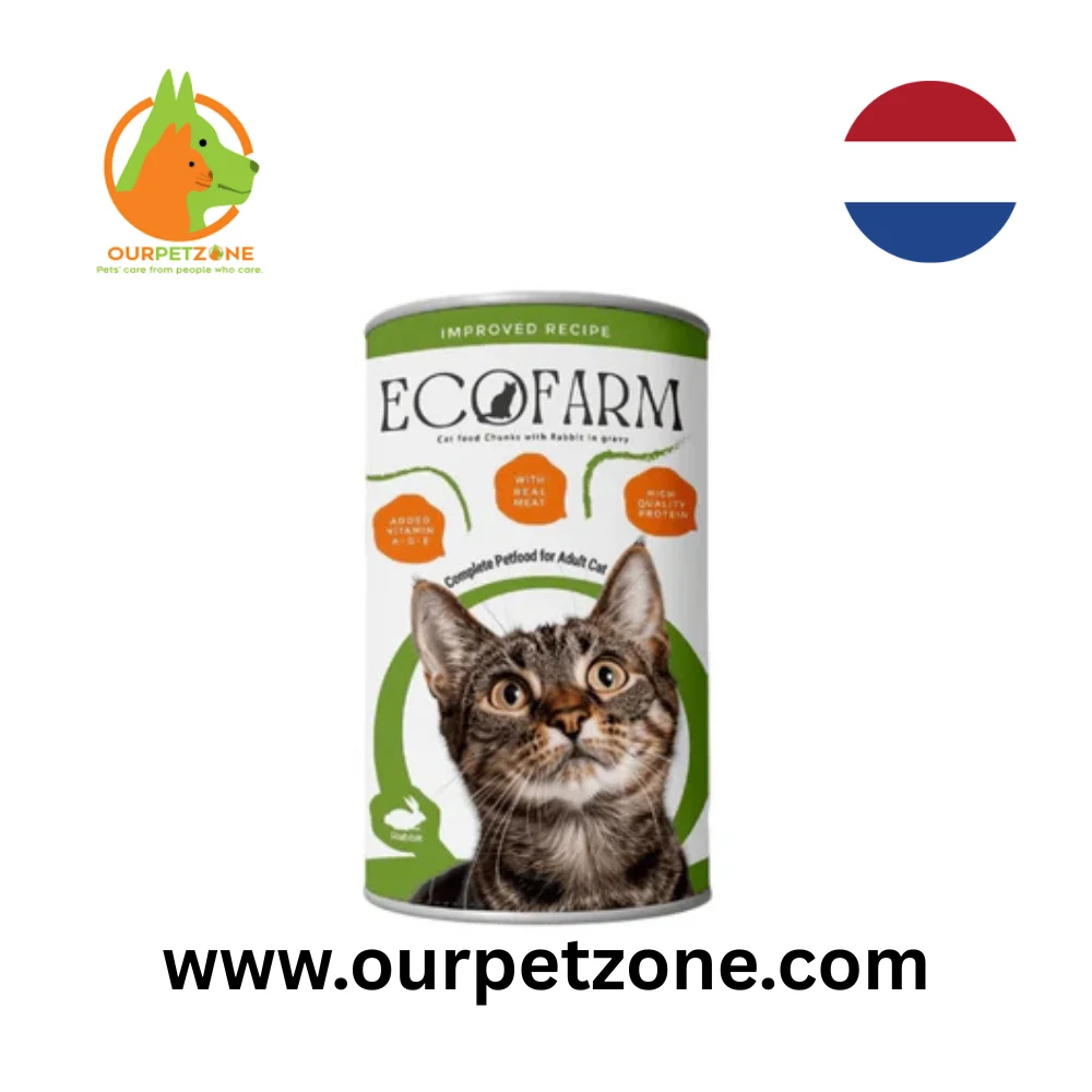 www.ourpetzone.com (57) Eco Farm Cat Chunks With Rabbit 400g - Image 1
