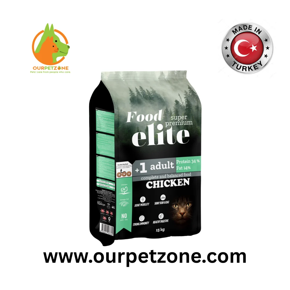www.ourpetzone.com (47) Elitte Adult Cat 15k - Chicken - Image 1