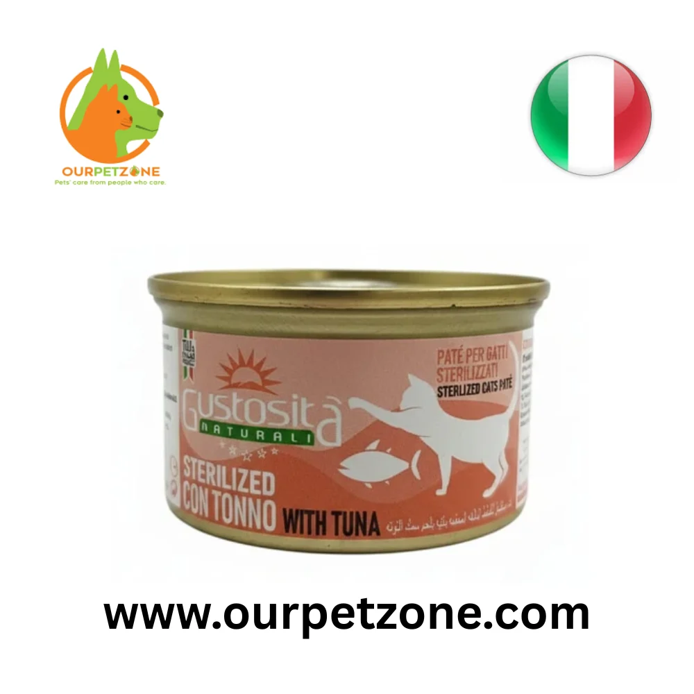 www.ourpetzone.com (94) Gustosita Sterlised Cat Pate With Tuna 85g - Image 1