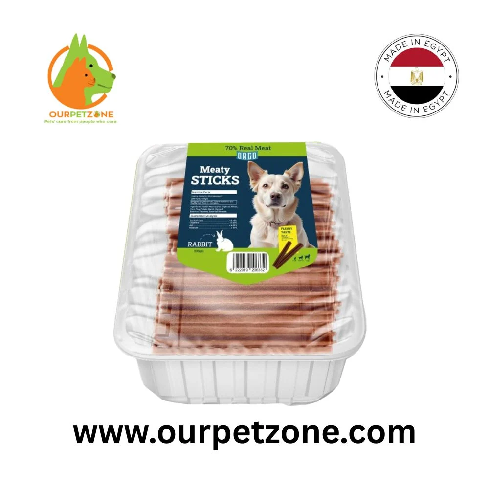 www.ourpetzone.com (98) Orgo Meaty Sticks Rabbit 500g - Image 1